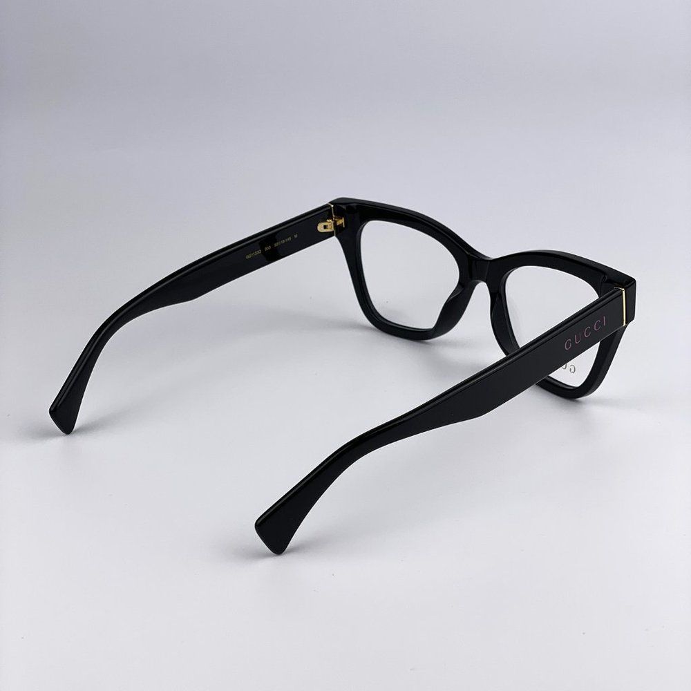Gucci GG1133O 003 Eyeglasses Shiny Black Cat Eye Women LOGO - Picture 6 of 10